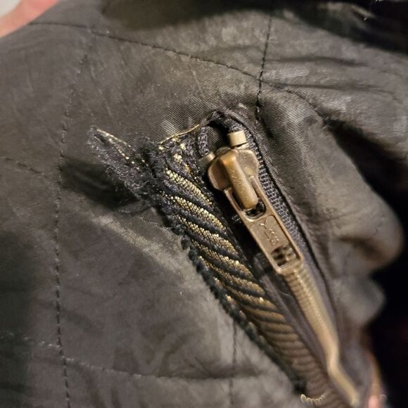 Vintage 80s Retro ELCO Down Filled Iridescent Floral Patchwork Puffer Jacket Lg - Picture 14 of 14